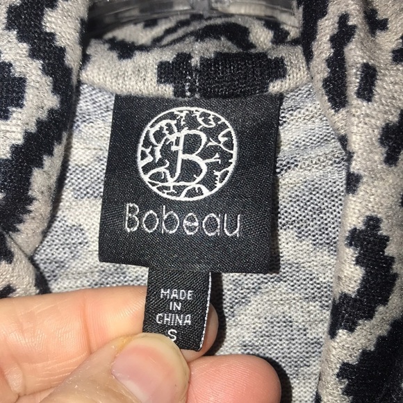 Bobeau Black Gray Sweater Cardigan S - Picture 4 of 6